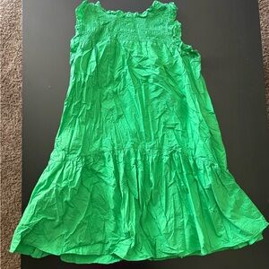 Vibrant Green Ruffled Mini Dress
